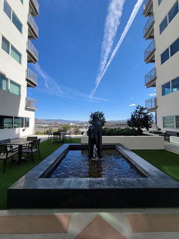 Solarium garden with water feature